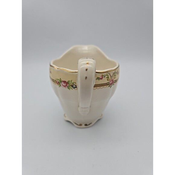 Marlborough ROYAL PETAL Series Grindley England Creamer Pitcher Roses & Gold - Picture 2 of 10